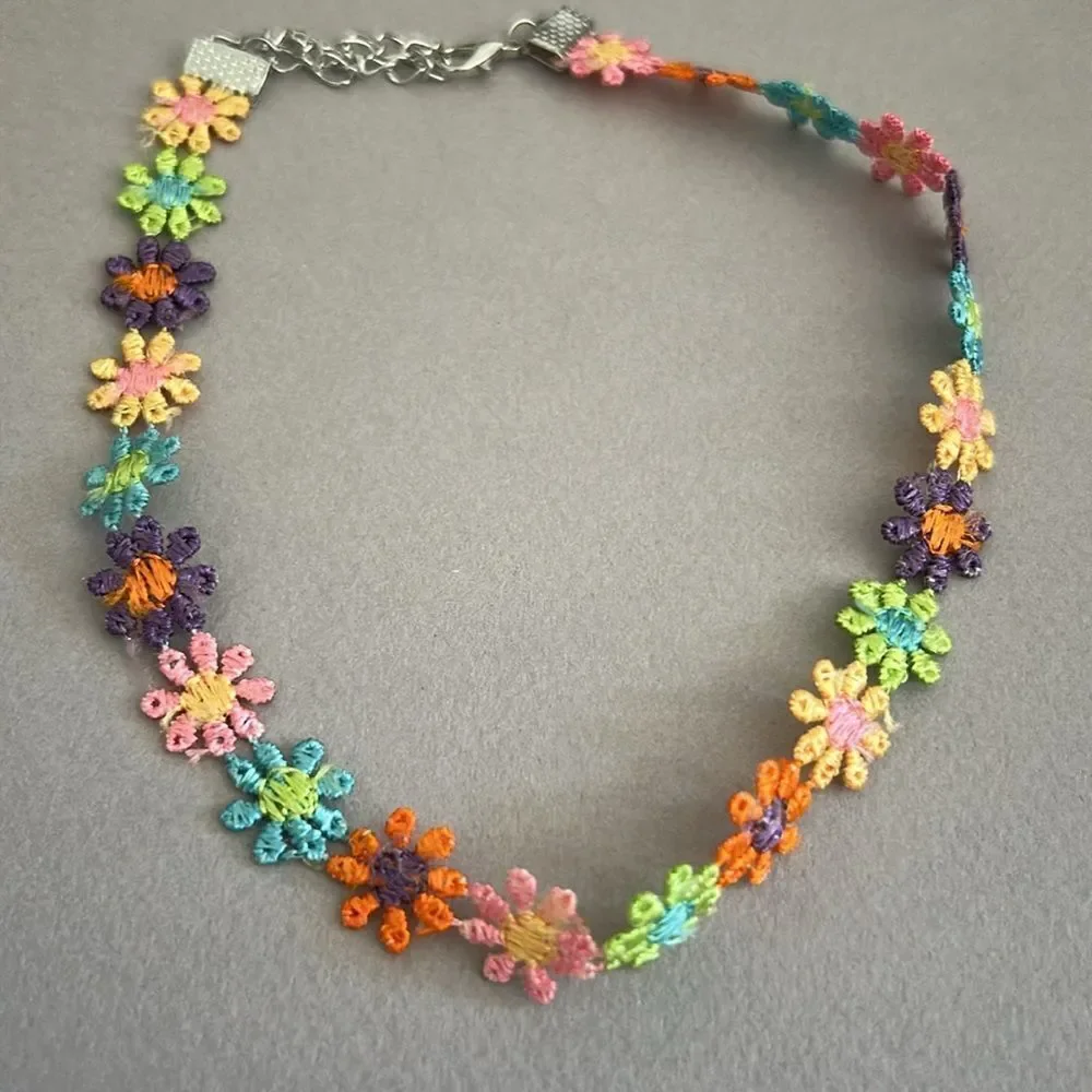 Floral Multicolor Choker Necklace A1279